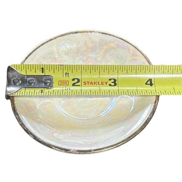 Iridescent Teacup Saucer Gold Accents iridescent, pearlescent finish lustreware - Picture 5 of 6